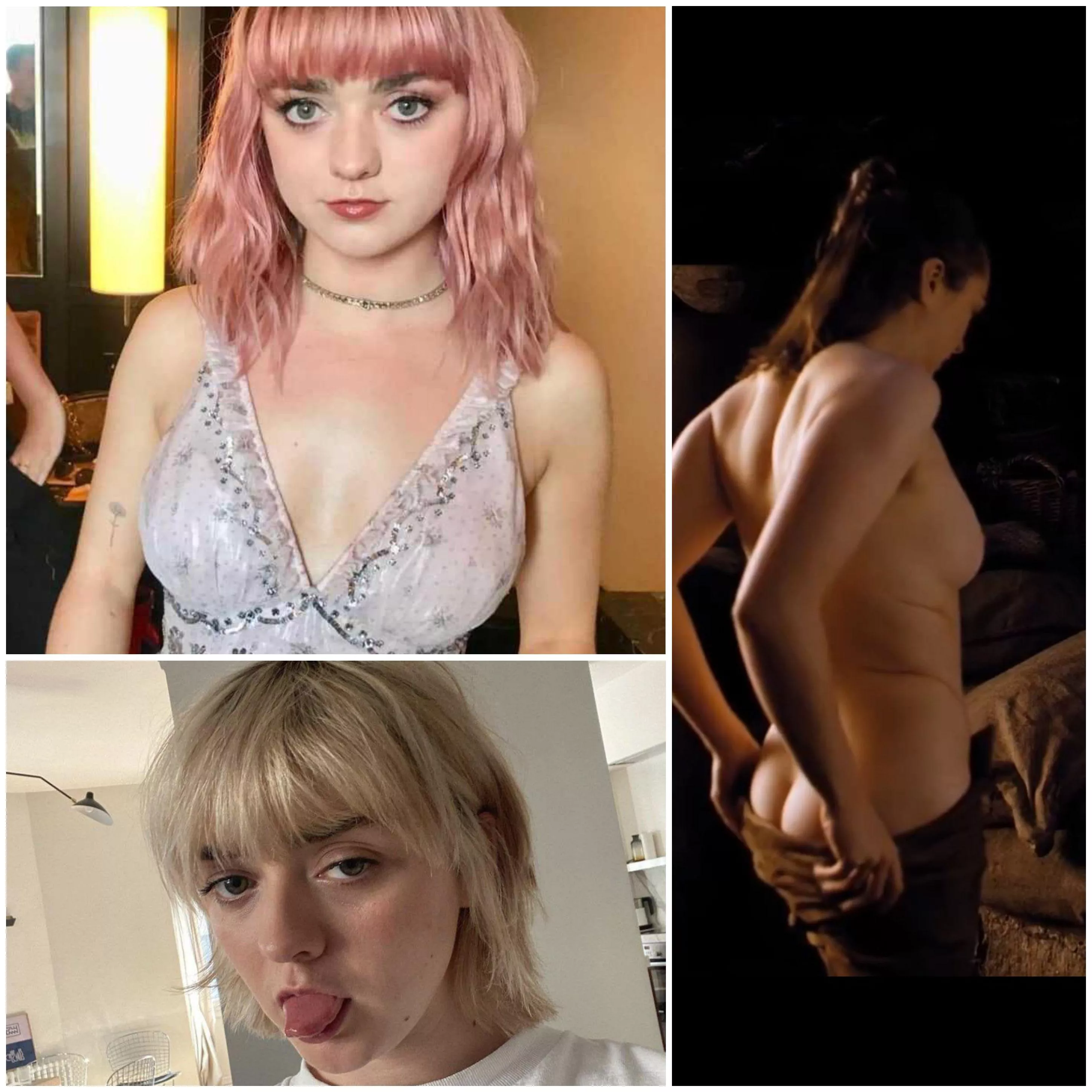 Maisie William's tight curvy body has me throbbing so bad, I want to fuck her cute face and watch that round ass bounce on my cock