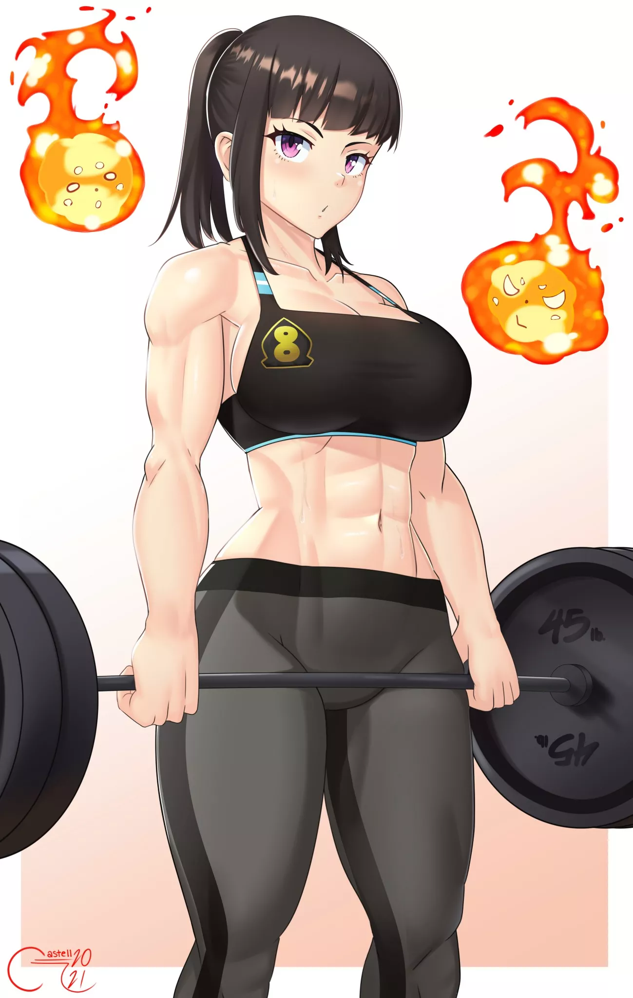 Maki Working Out (Castell) [Fire Force]