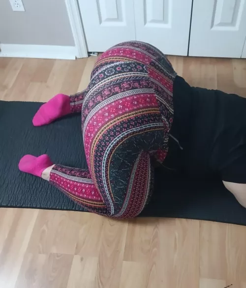 Making sure I don't pull a muscle.