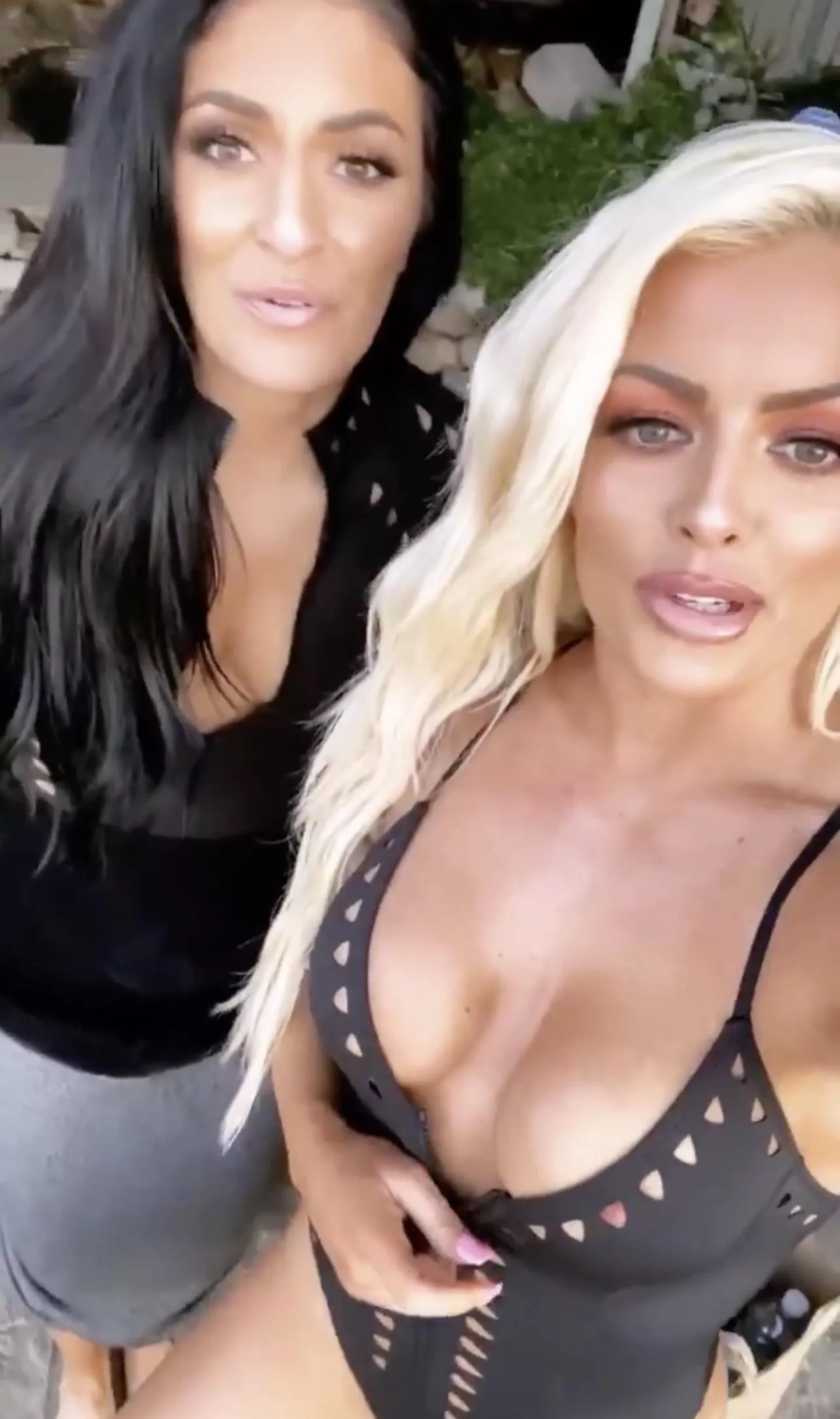 Mandy Rose bikini nip slip