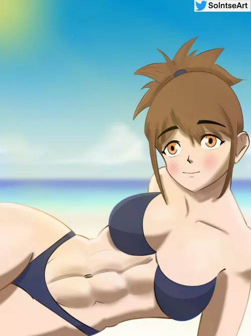 Marci in an imaginary beach episode... (@SolntseArt)