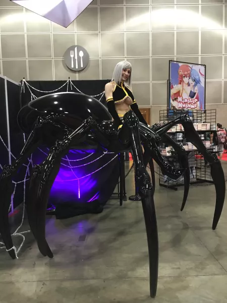 Marie Claude cosplaying as Rachnera (I assume this on here somewhere)