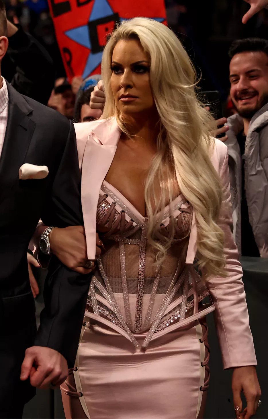 Maryse in her sexy dress