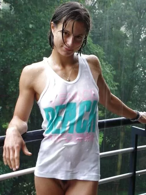 Maybe she didn't want her pants to get wet Maybe she didn't want her pants to get wet