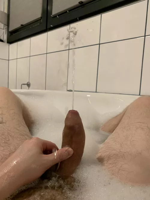 Me pissing during a nice hot bath