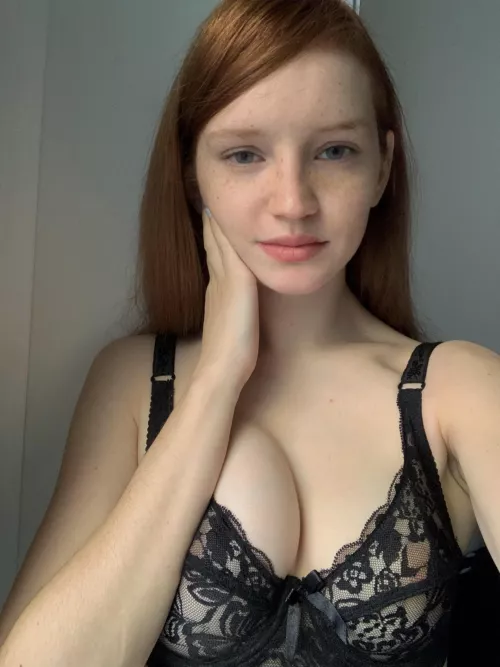 Me wearing my favorite lace bra🖤