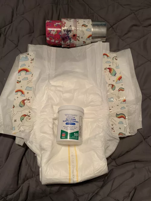Medical diapers don’t have to be boring if you have duck tape😊