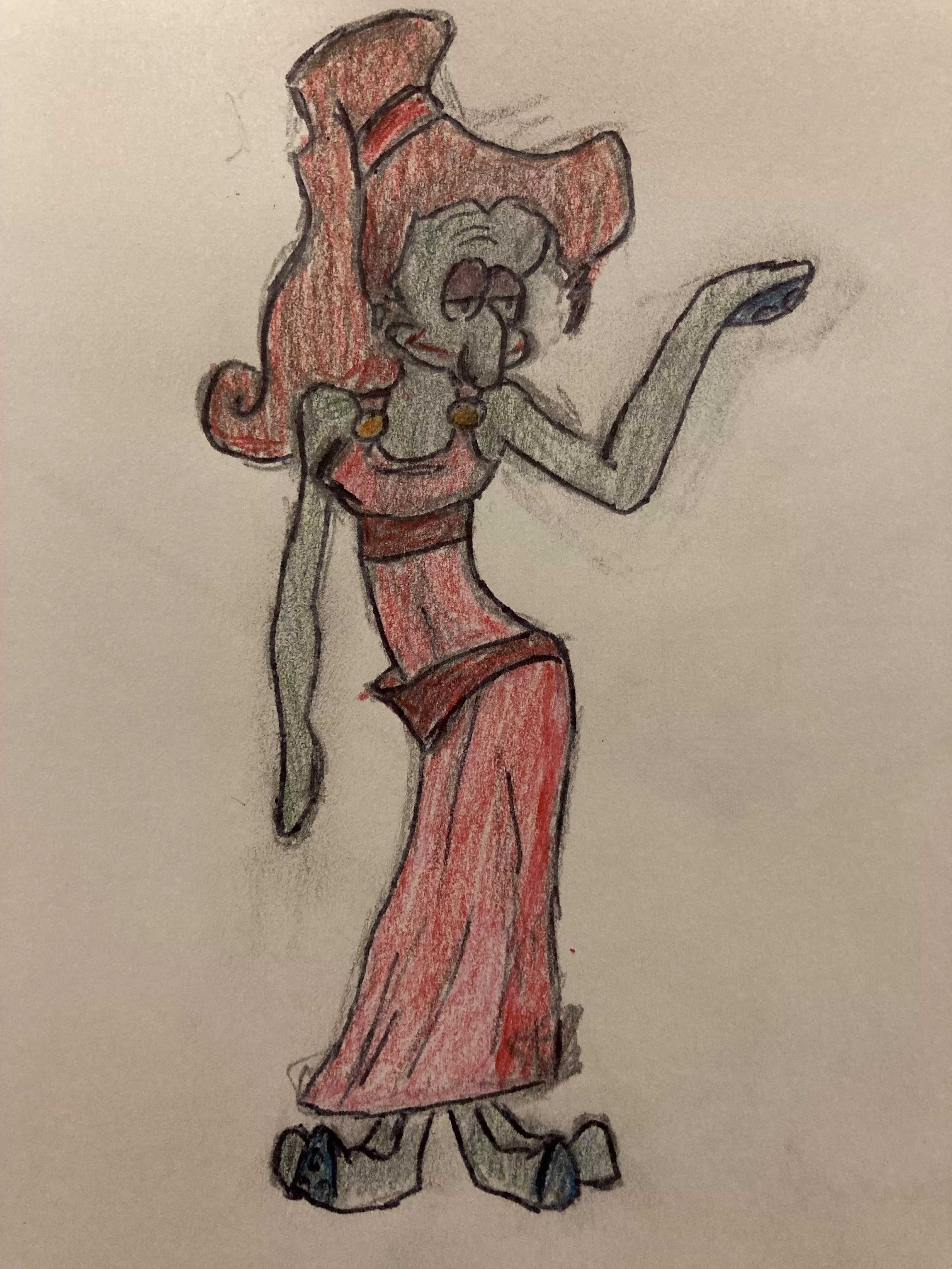 Meg as Squidward (credit: u/Ok_Listen1510)