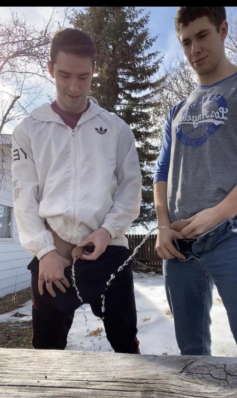 Melting the last of the January snow