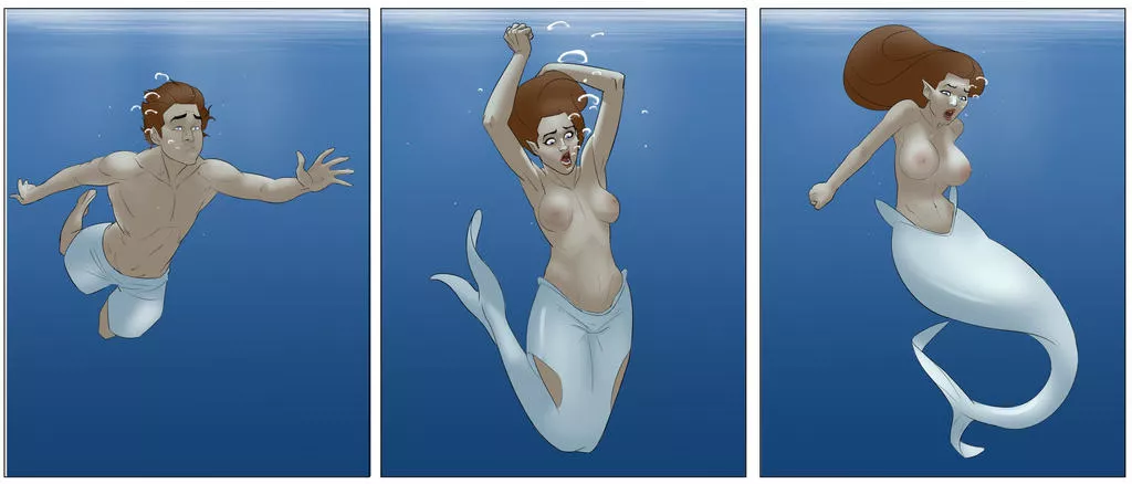 Mermay Transformation by CastleDolphyn (MTF/TG, Mermaid)