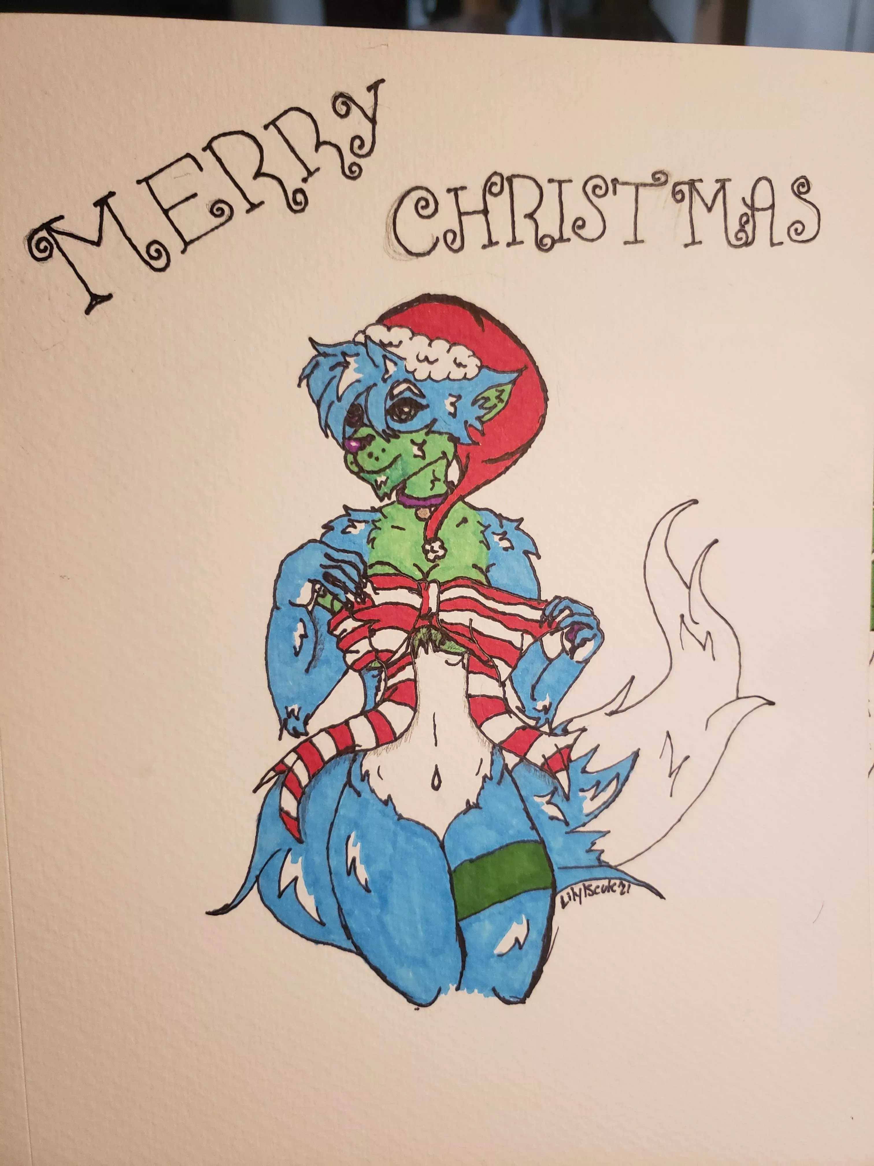 Merry Christmas from my oc lily !! :)