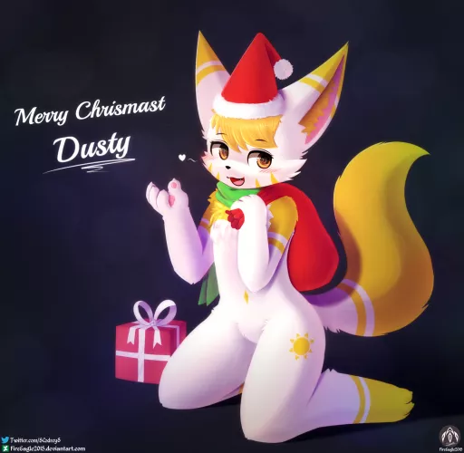 Merry Christmas - Secret Santa gift for a friend [Art by me ScodreyS on Twitter]