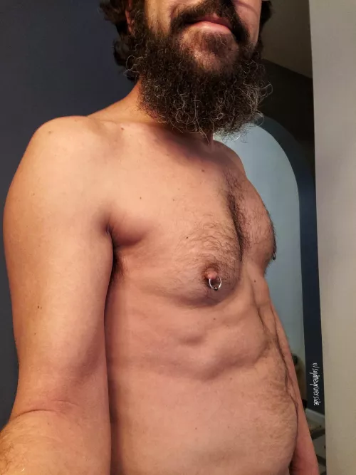 Messy beard, feeling weird.