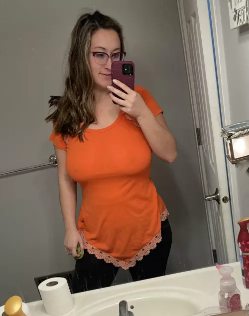 Messy hair and toilet paper photo bomb lol.