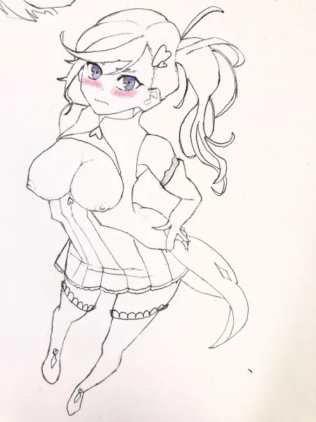 Minerva with her tiddies out