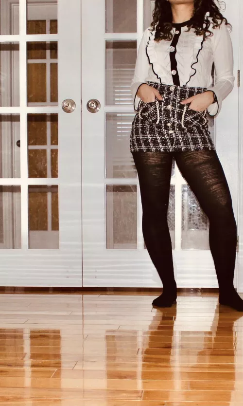 Mini skirts and pantyhose are some of the best combos