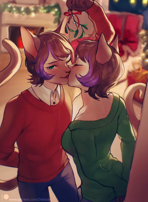 Mistletoe kiss for BishopSquared by me(eerieeyes)