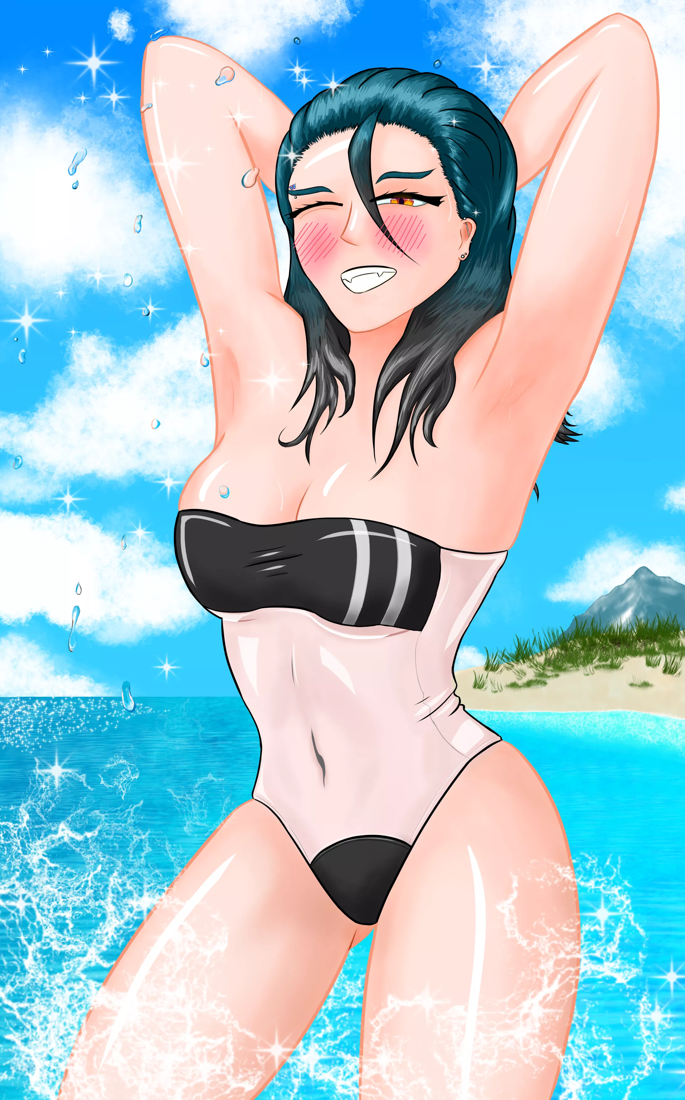Mitsuki at the beach