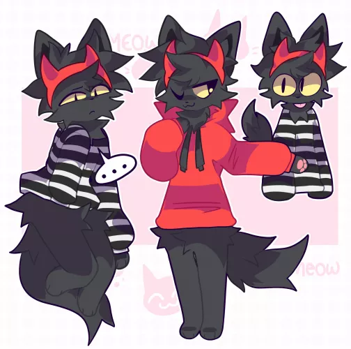 more quick drawings of my sona [ art by me @zestylemonss on twitter ]