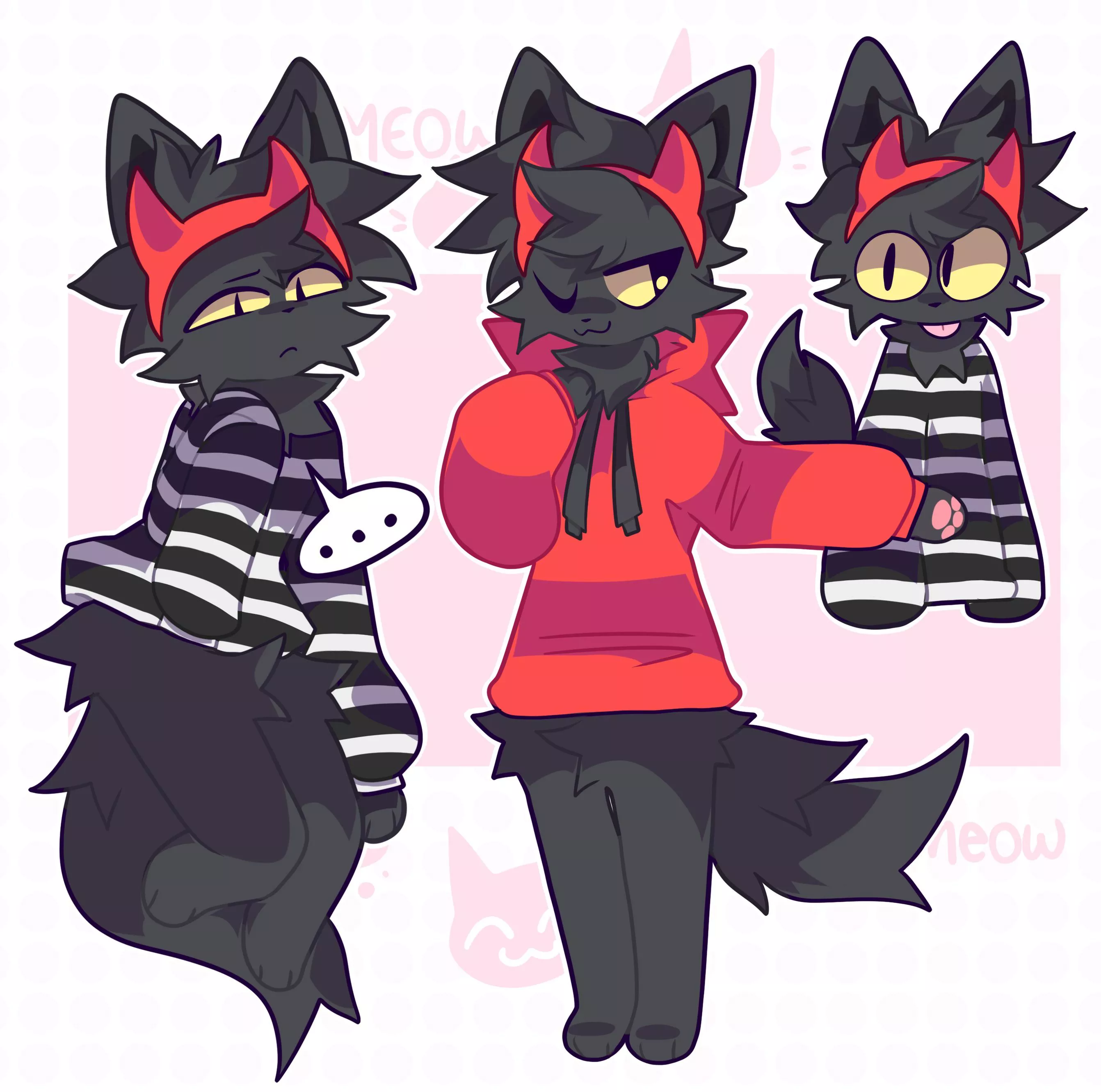 more quick drawings of my sona [ art by me @zestylemonss on twitter ]