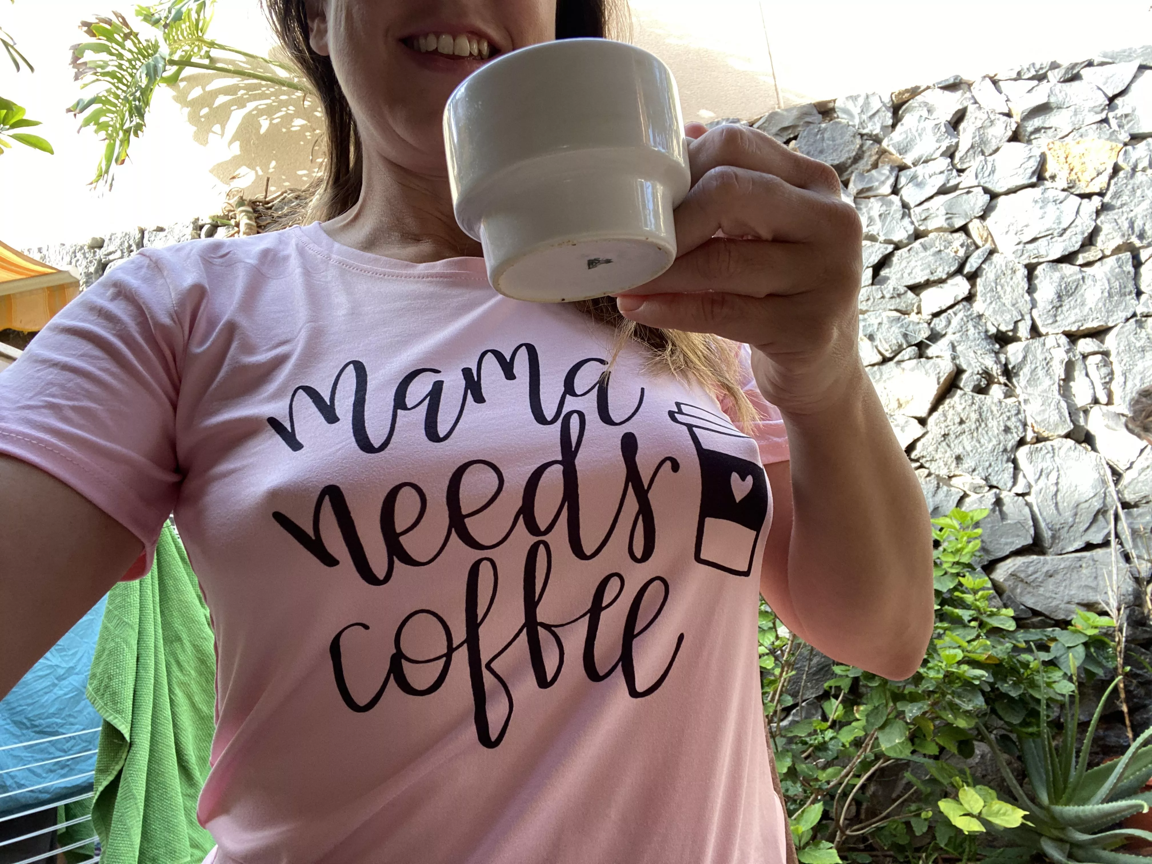 Morning and alone in the house it's coffee time...and maybe some hot neighbor fun time