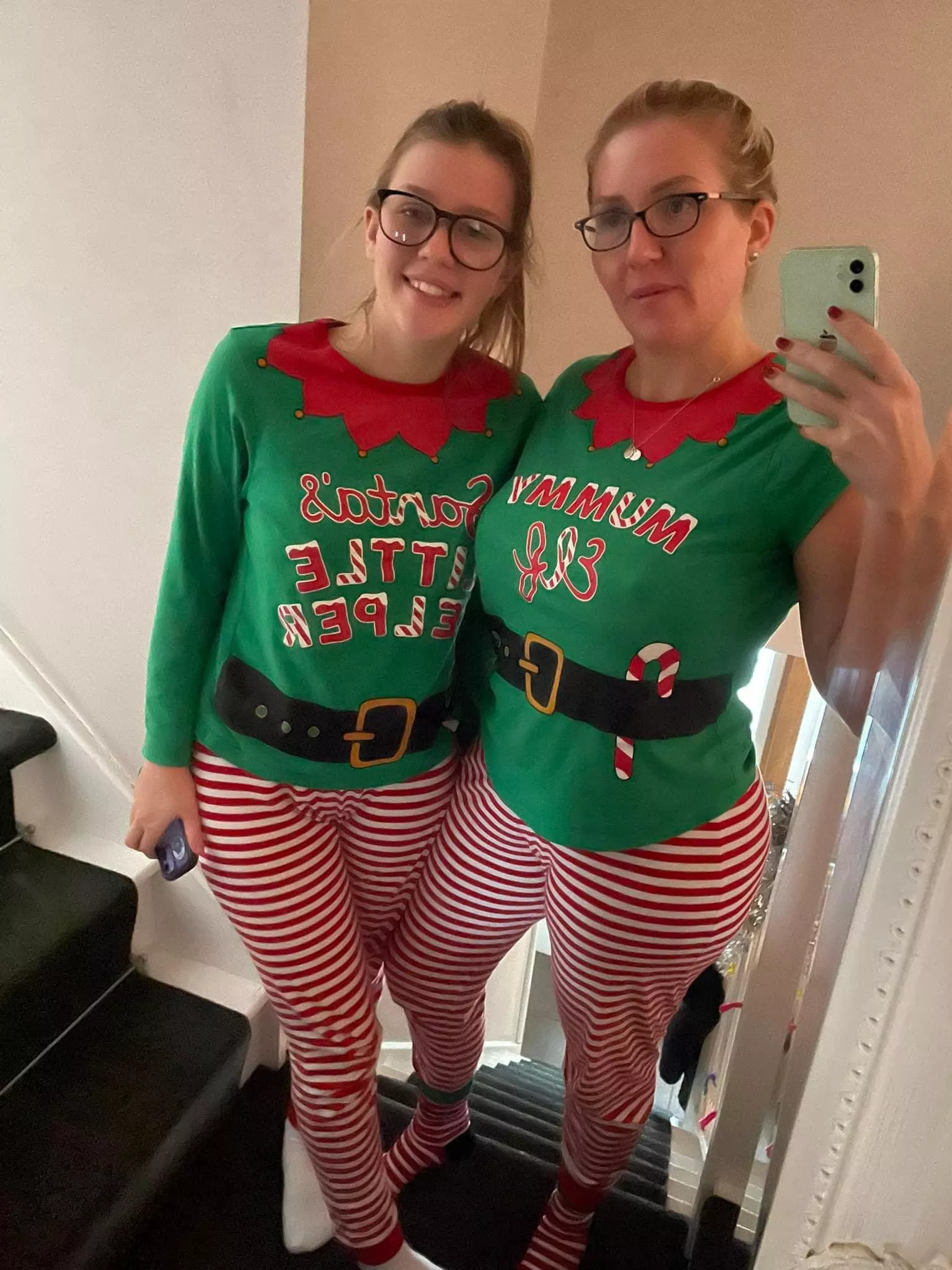 Mother & daughter at Christmas