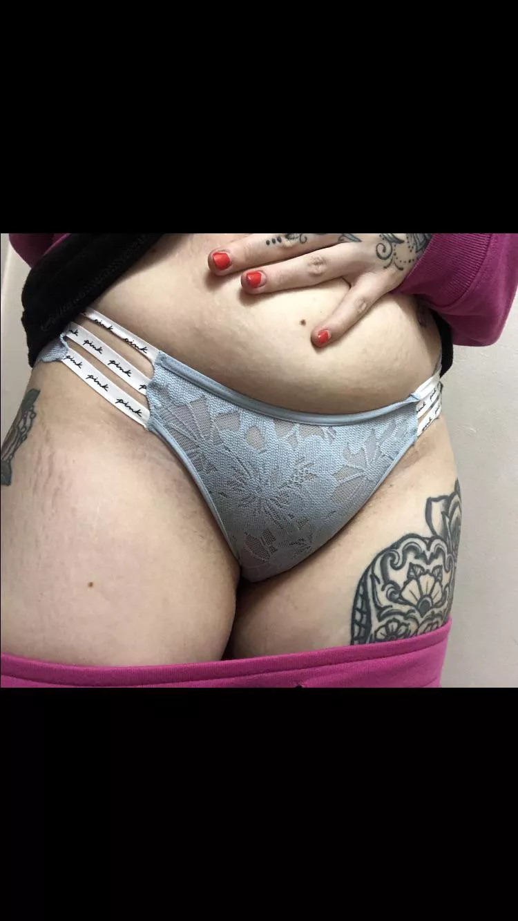 Mounding through the panties