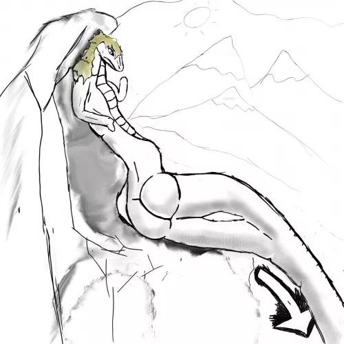 Mountain TF Thing [F Human -> Snake, Mid-TF] by Vil / Vilktf /Me [OC]