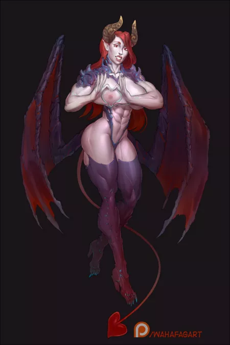 Muscle succubus Double by Wahafagart / ZionAlexiel