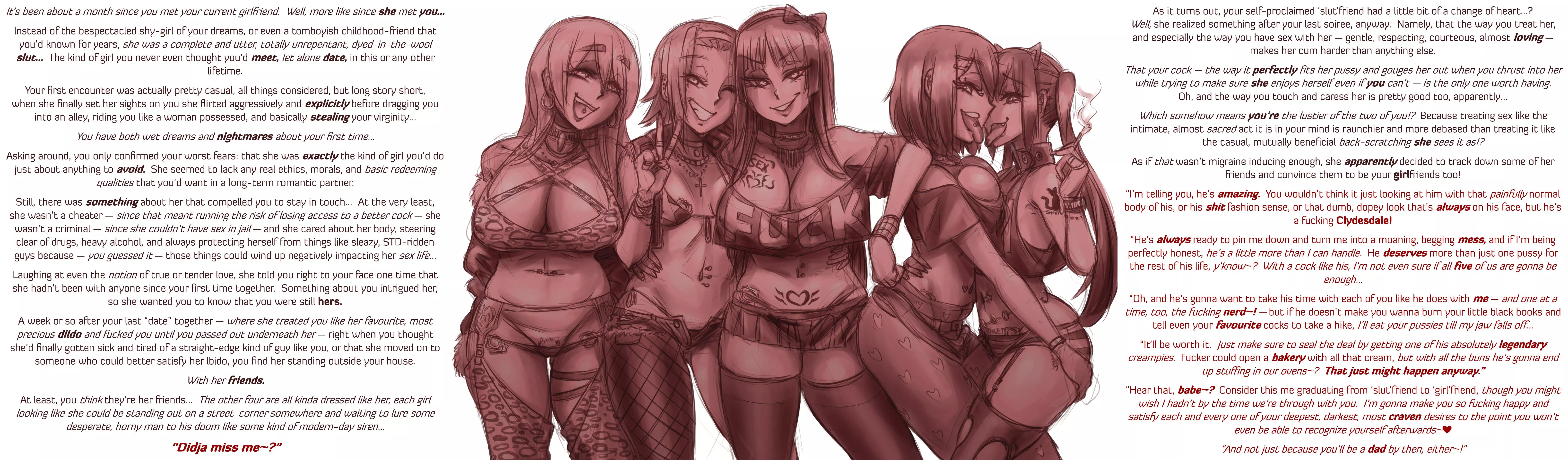 [MxF...xFxFxFxF] Meet the gangbang [Femdom][Total Slut][Oddly Loyal?][Big Nerd Dick][Boyfriend Pimping][Impending Orgy][Reverse Gangbang][Impregnation][Good End...?][Collab][Artist: karmaniac]