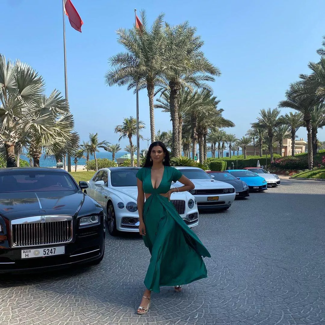 My aunt showing off her cleavage on Instagram