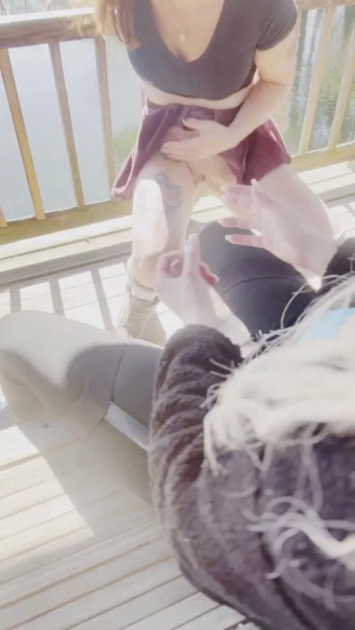 My bestie had some fun up my skirt