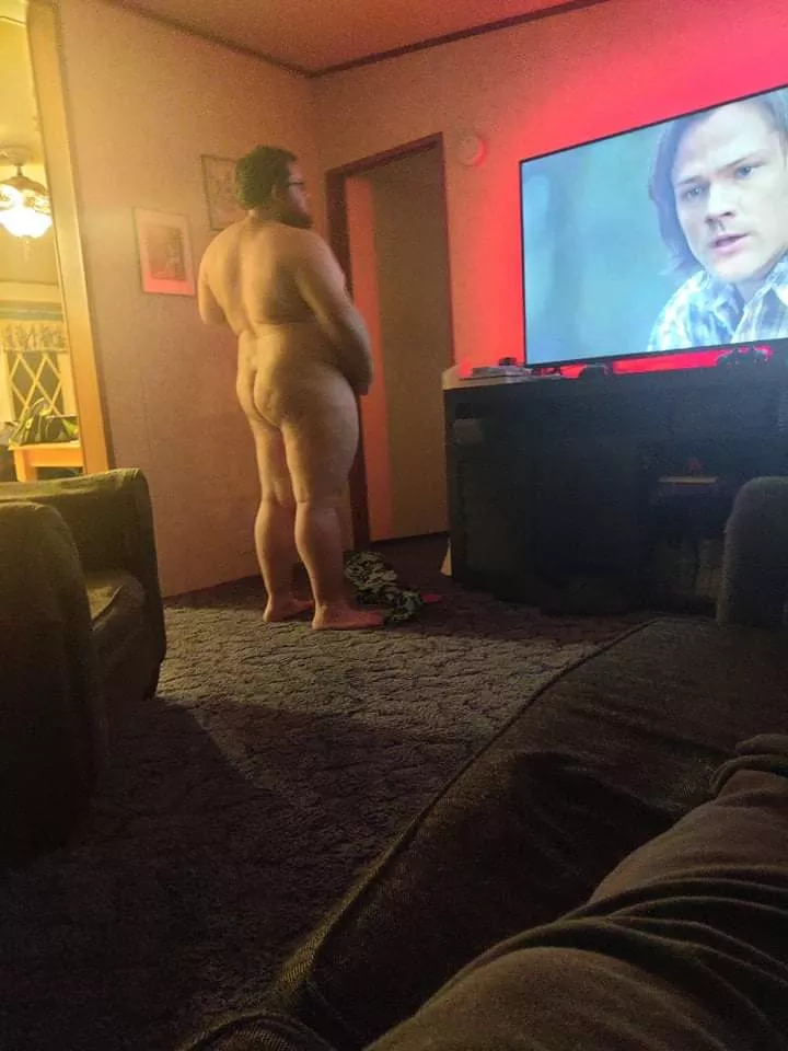 My bf caught me standing and watching TV last night