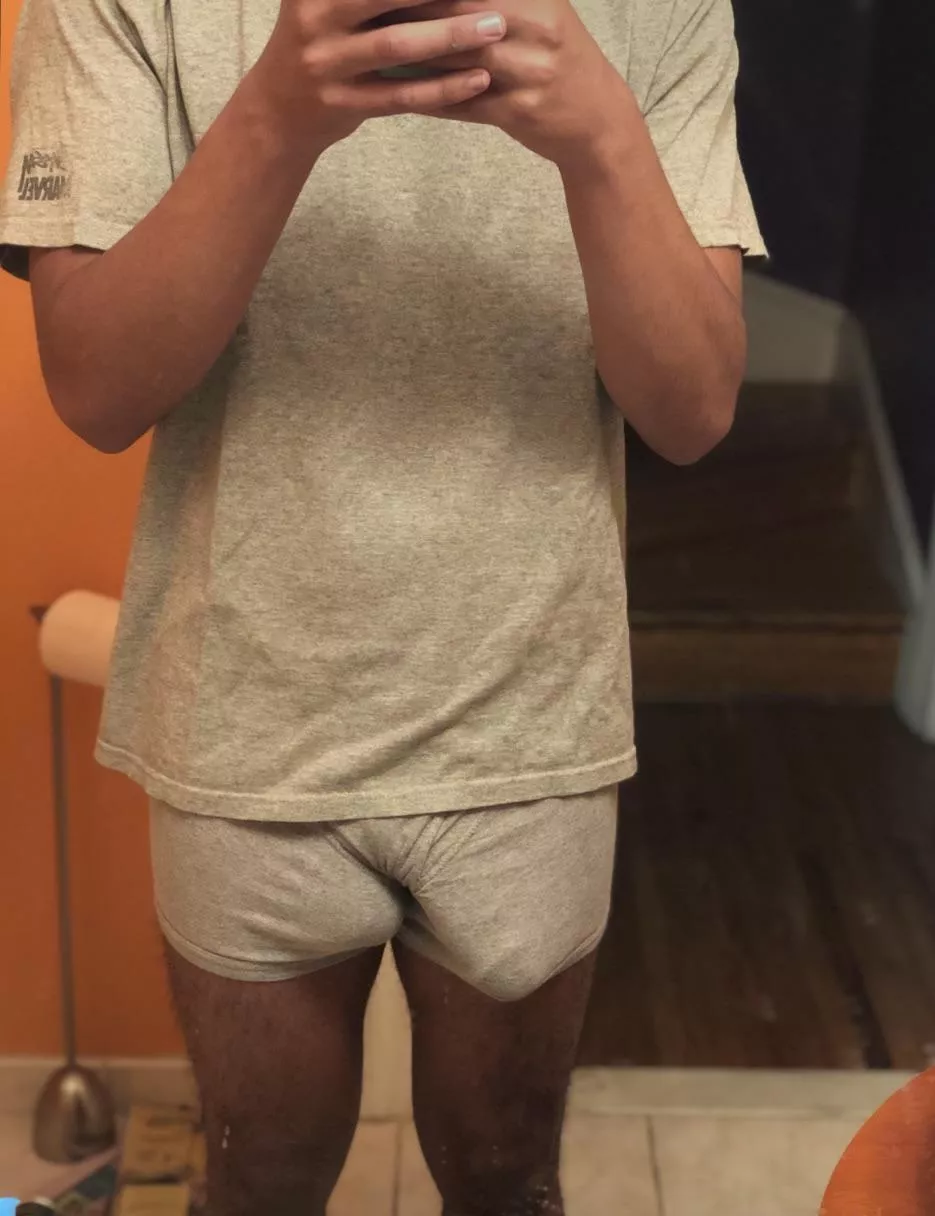 My big cock trying to escape my underwear…