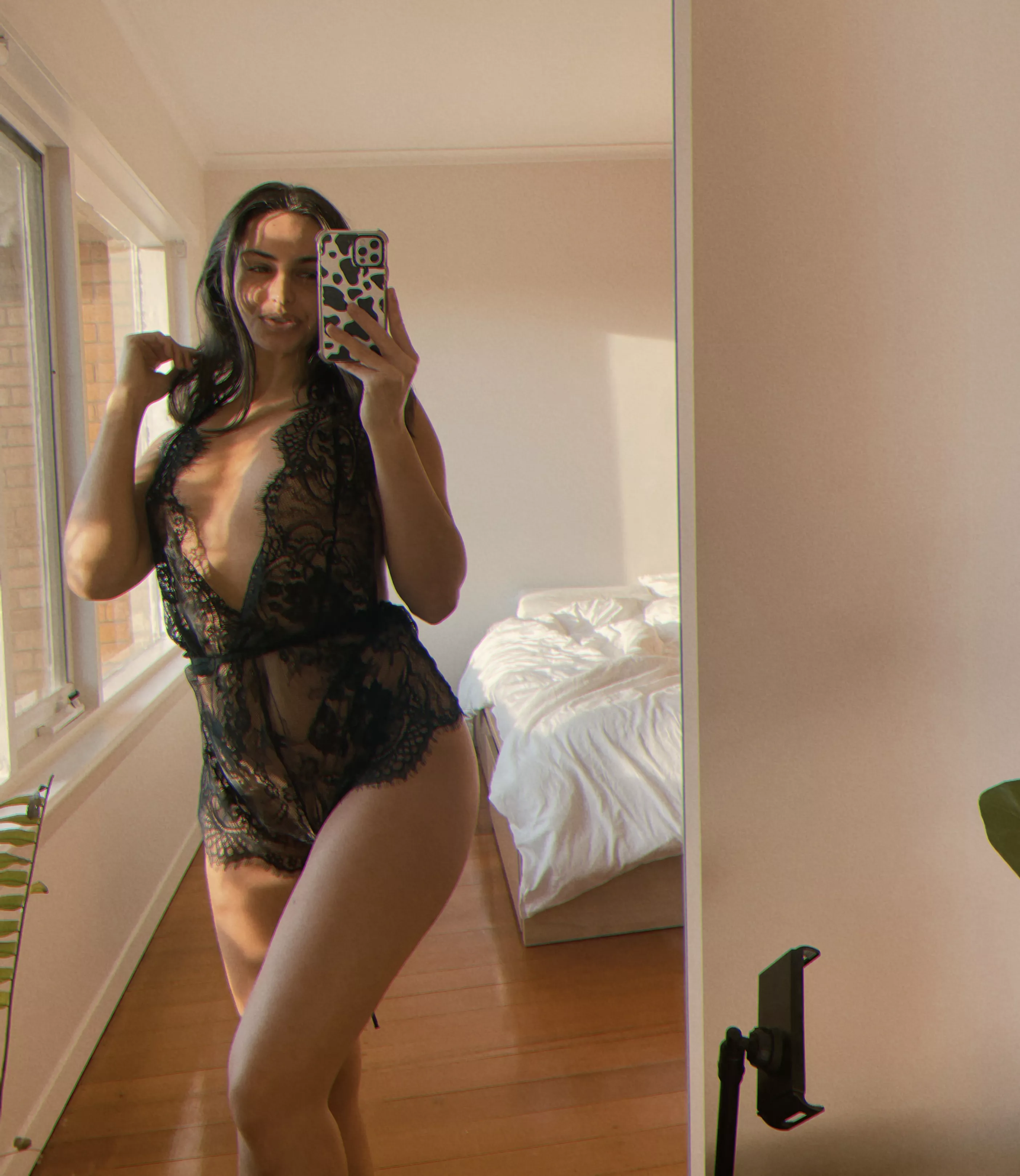 my black lace teddy would look better on your bedroom floor 🙊