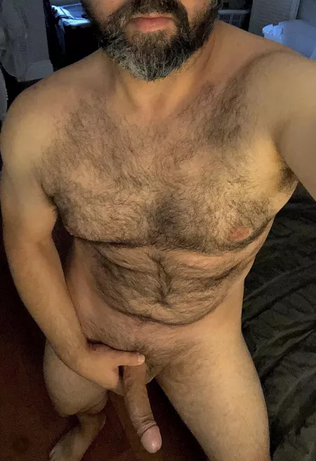 My boner is big and my beard is bushy, so why don’t you slip off your underwear so I can see your tushy.