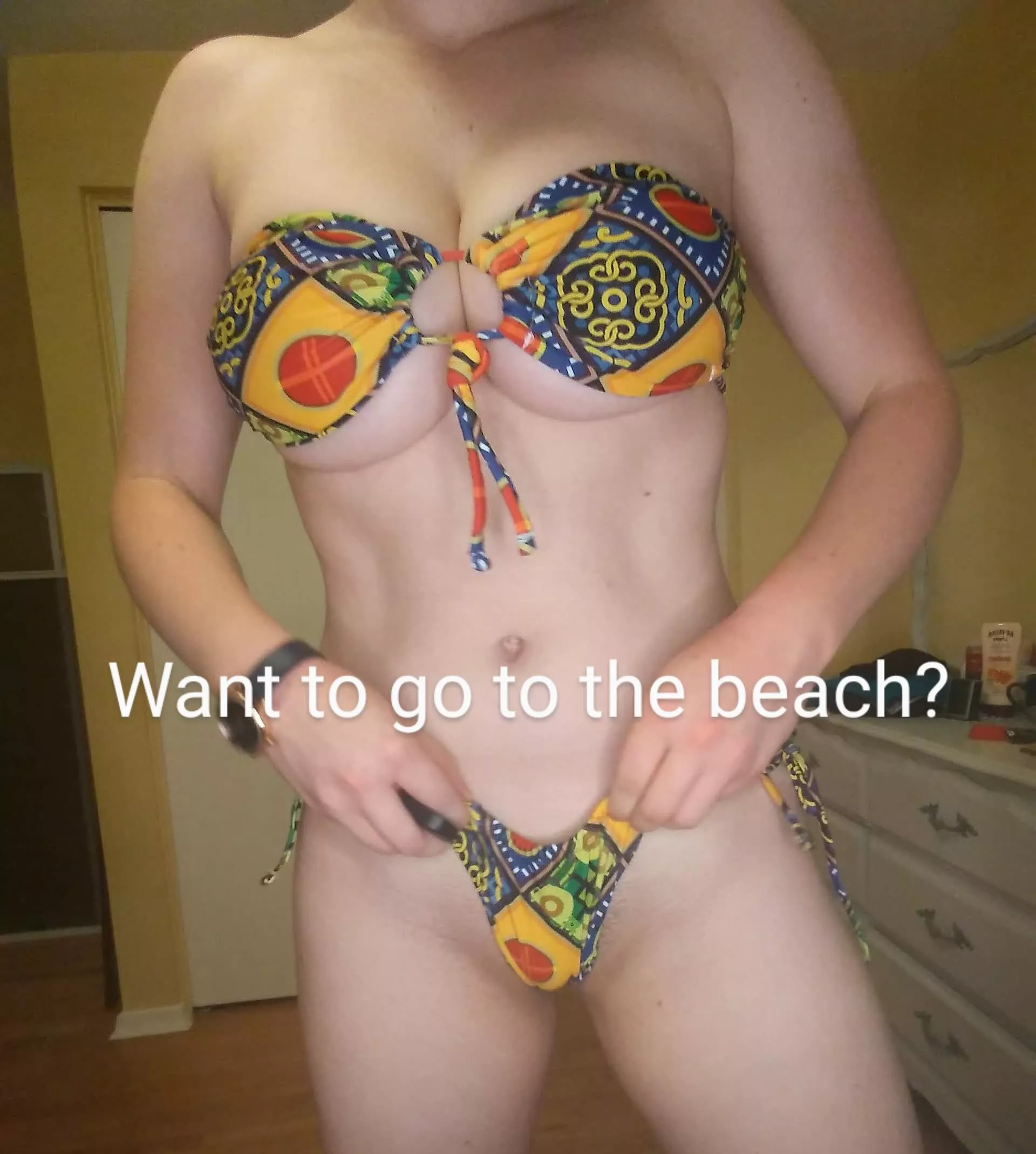 My boobs are barely contained! One big wave and my top might come off completely... 😏 My boobs are barely contained! One big wave and my top might come off completely... 😏