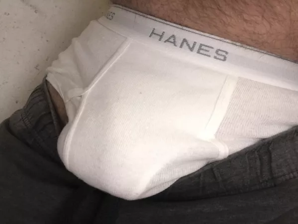 My briefs and a hint of furry belly