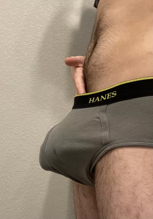 My bulge in Hanes briefs