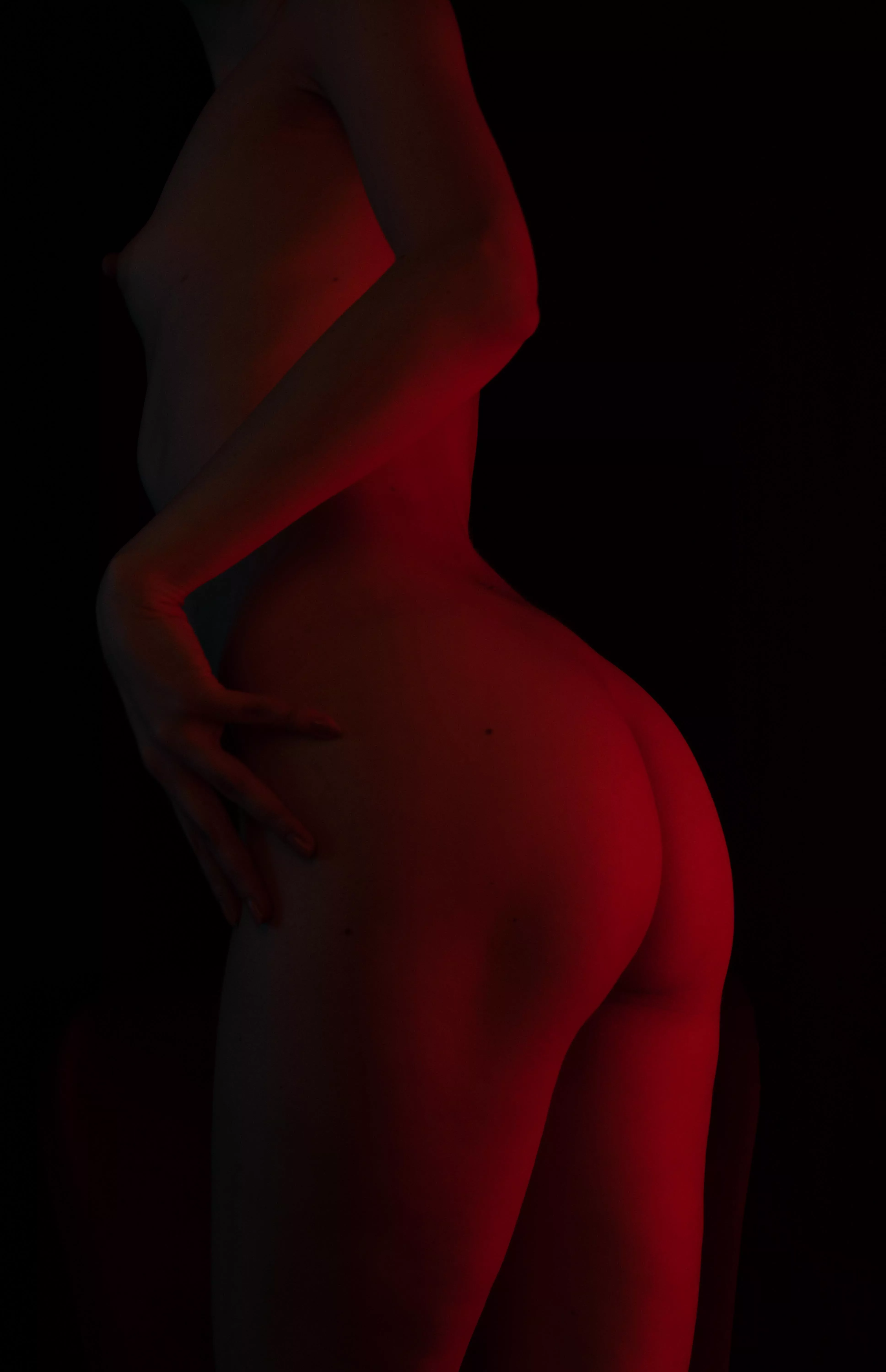 My butt in red light