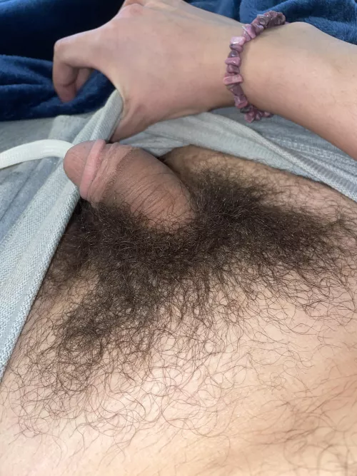 my cock looks so good nestled in my bush