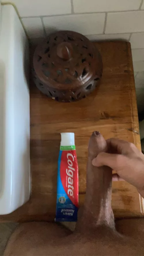My cock vs toothpaste