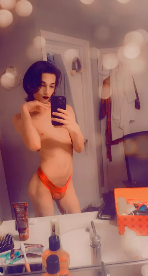 My coworkers donโt know I always have the sluttiest underwear in the office on ๐๐