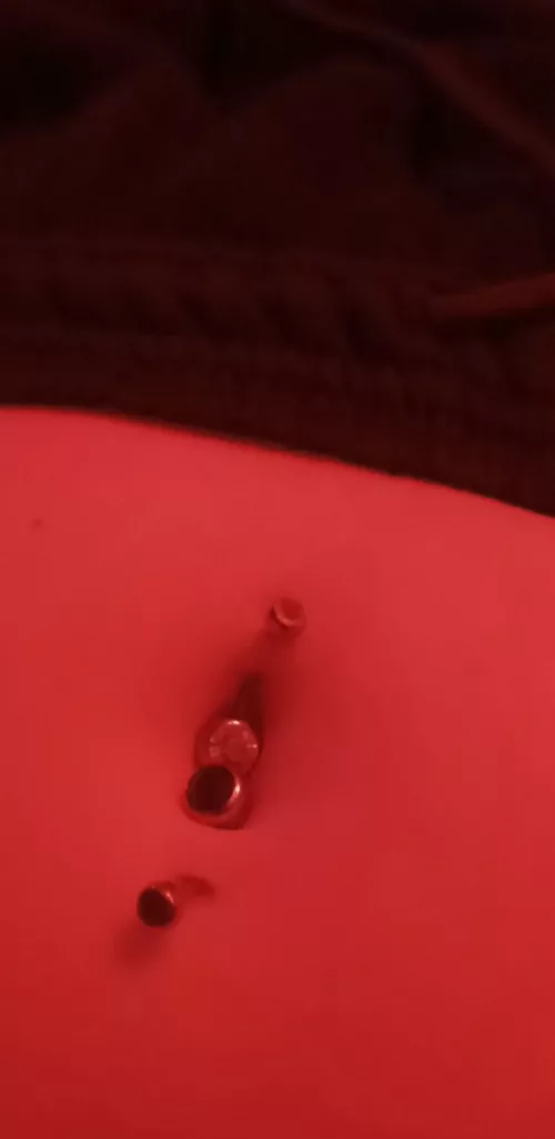 My cute double pierced bellybutton