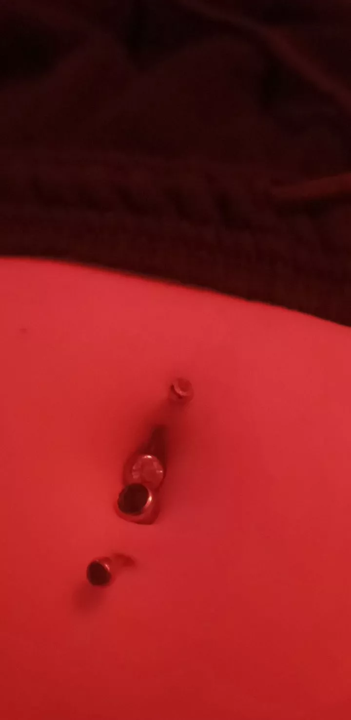 My cute double pierced bellybutton