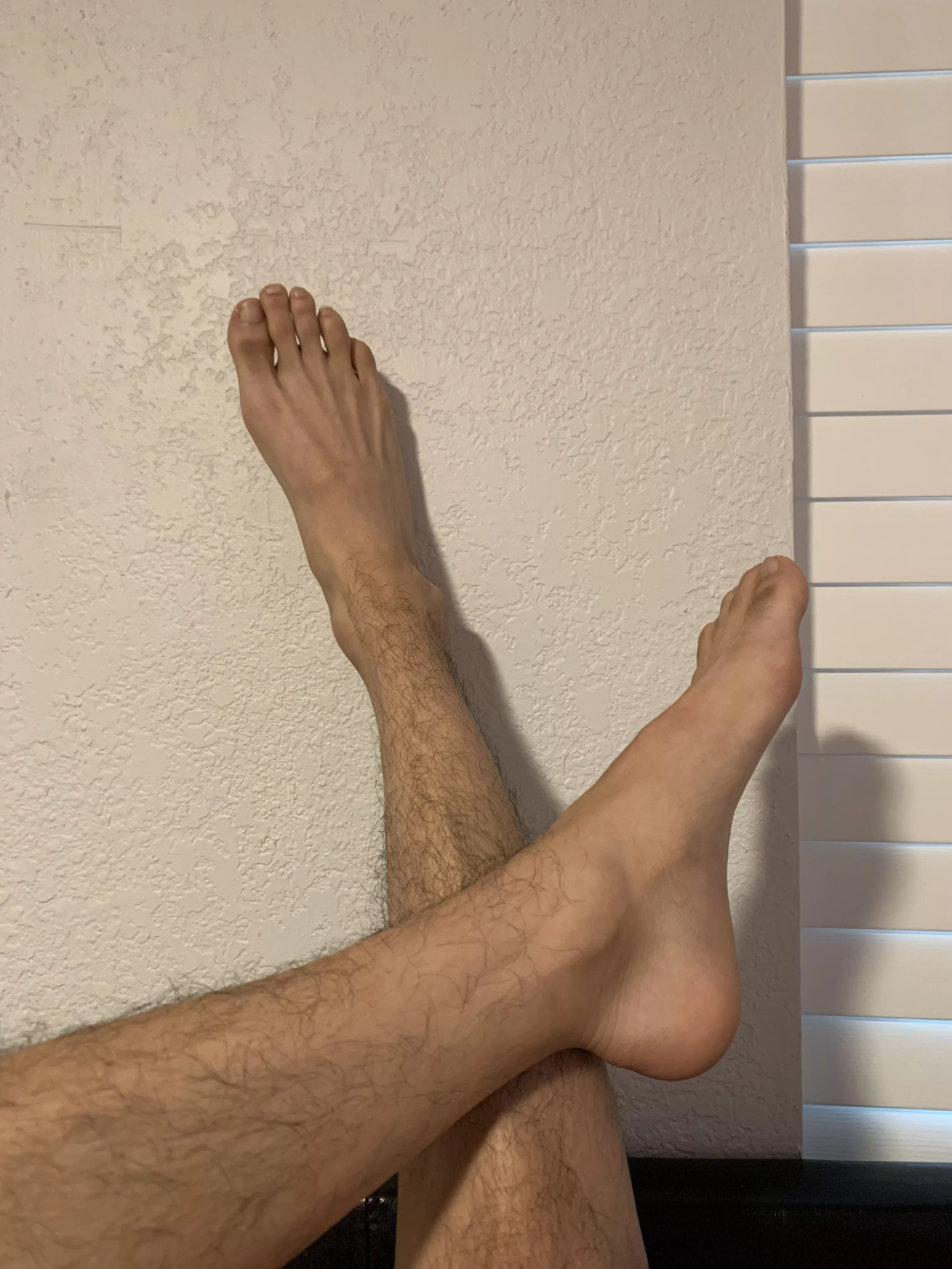 My feet are cold but I wanted to show them off before I put socks on. Size 6.5