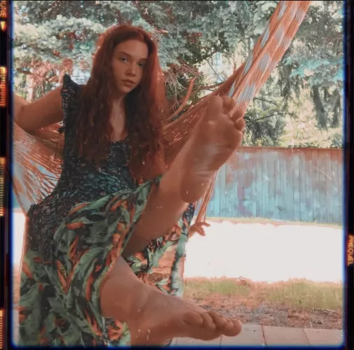 My feet in the hammock!
