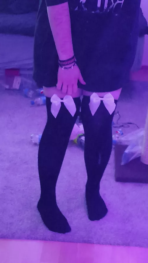 my first ever thigh highs uwu