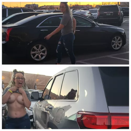 My first post here. So good morning and I hope you enjoy parking lot titties! 😝