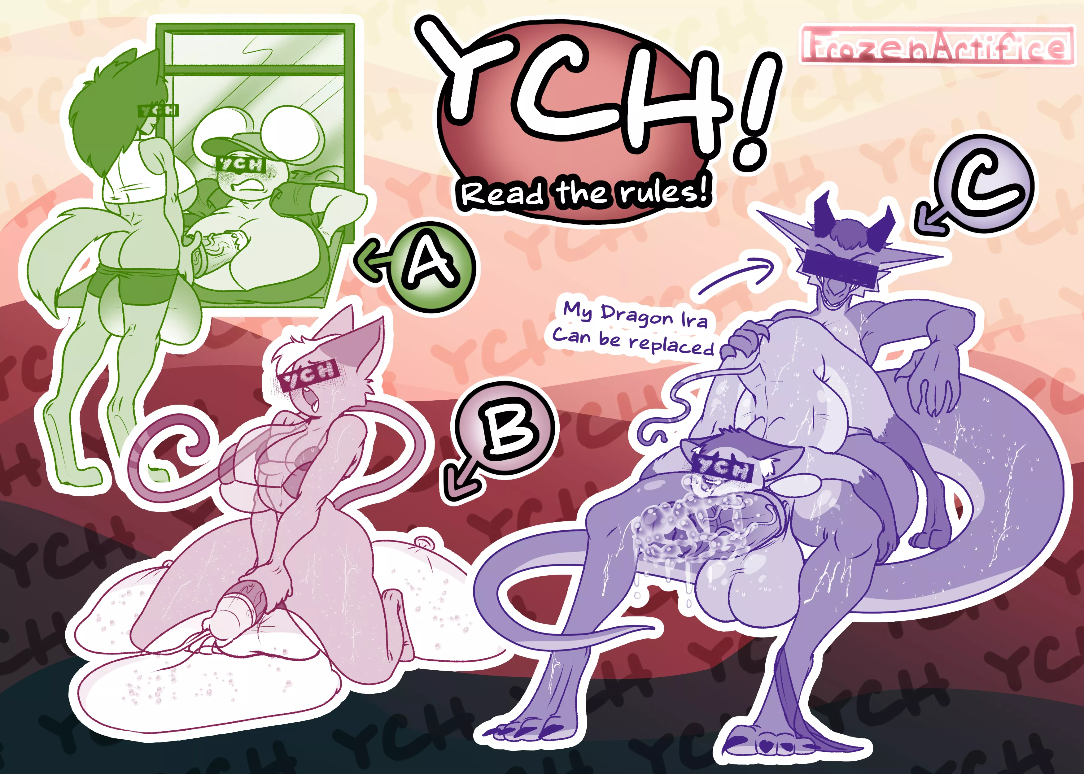 My First YCH Auction! Bids start at $40. Link in the comments! [H/F/H/H/F] (Frozen Artifice)